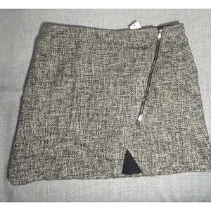 banana republic Women’s Size 10 Tweed zip-Mini Skirt - Gray new Office Academia